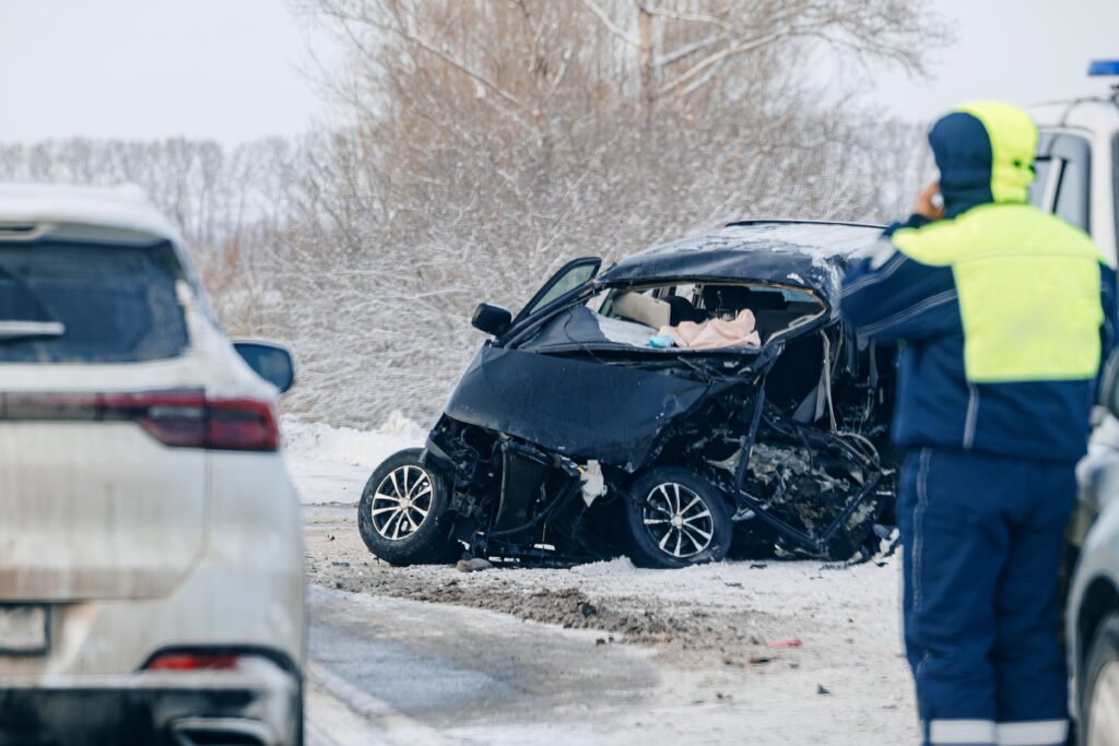 black ice car accident liability Maine